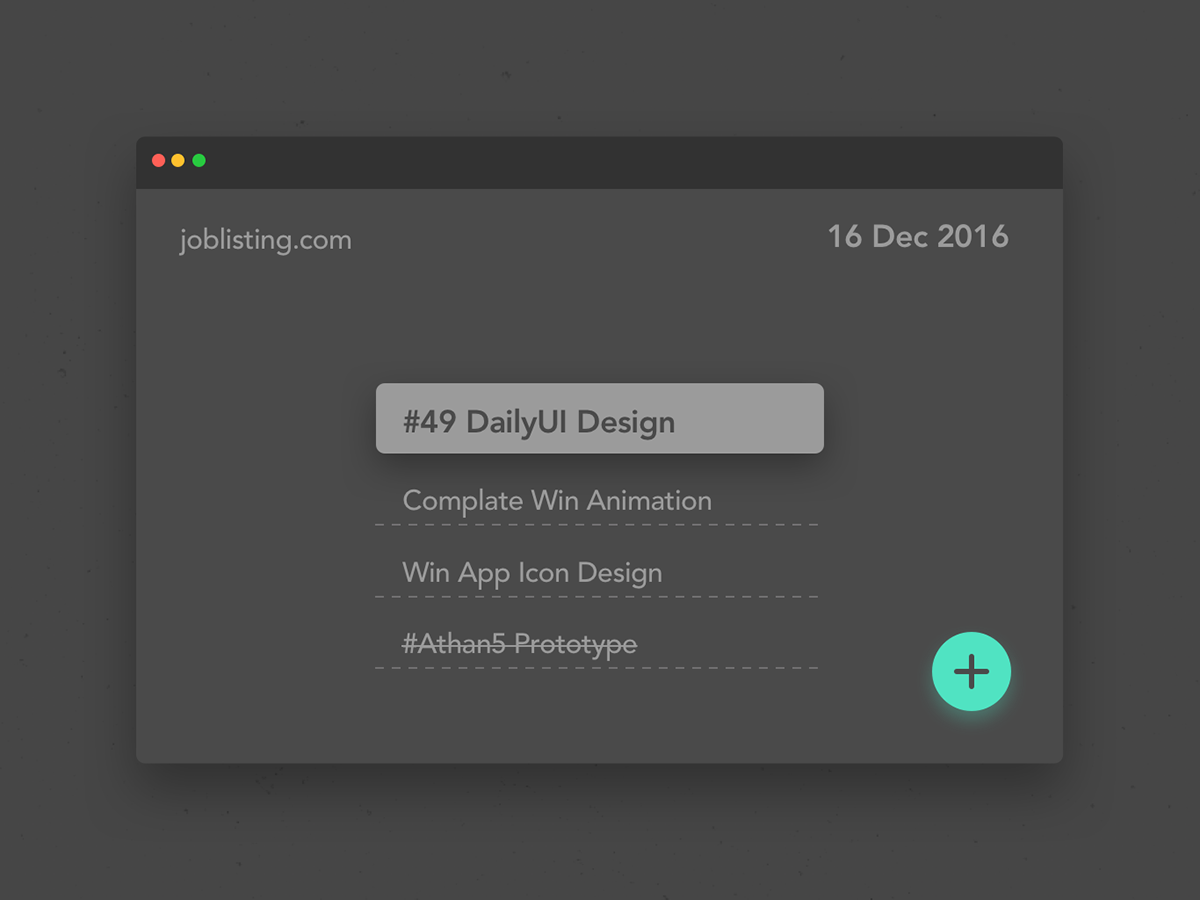 DailyUI challenge ui design