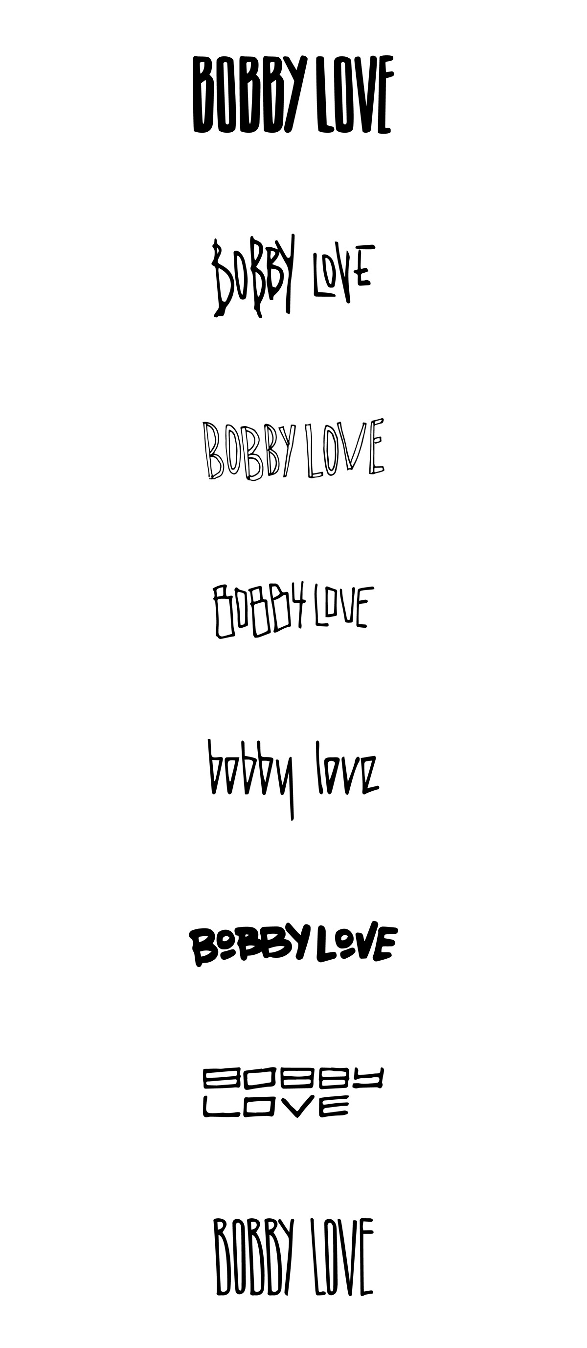 logo Love dj hand drawn HAND LETTERING lettering type bobby