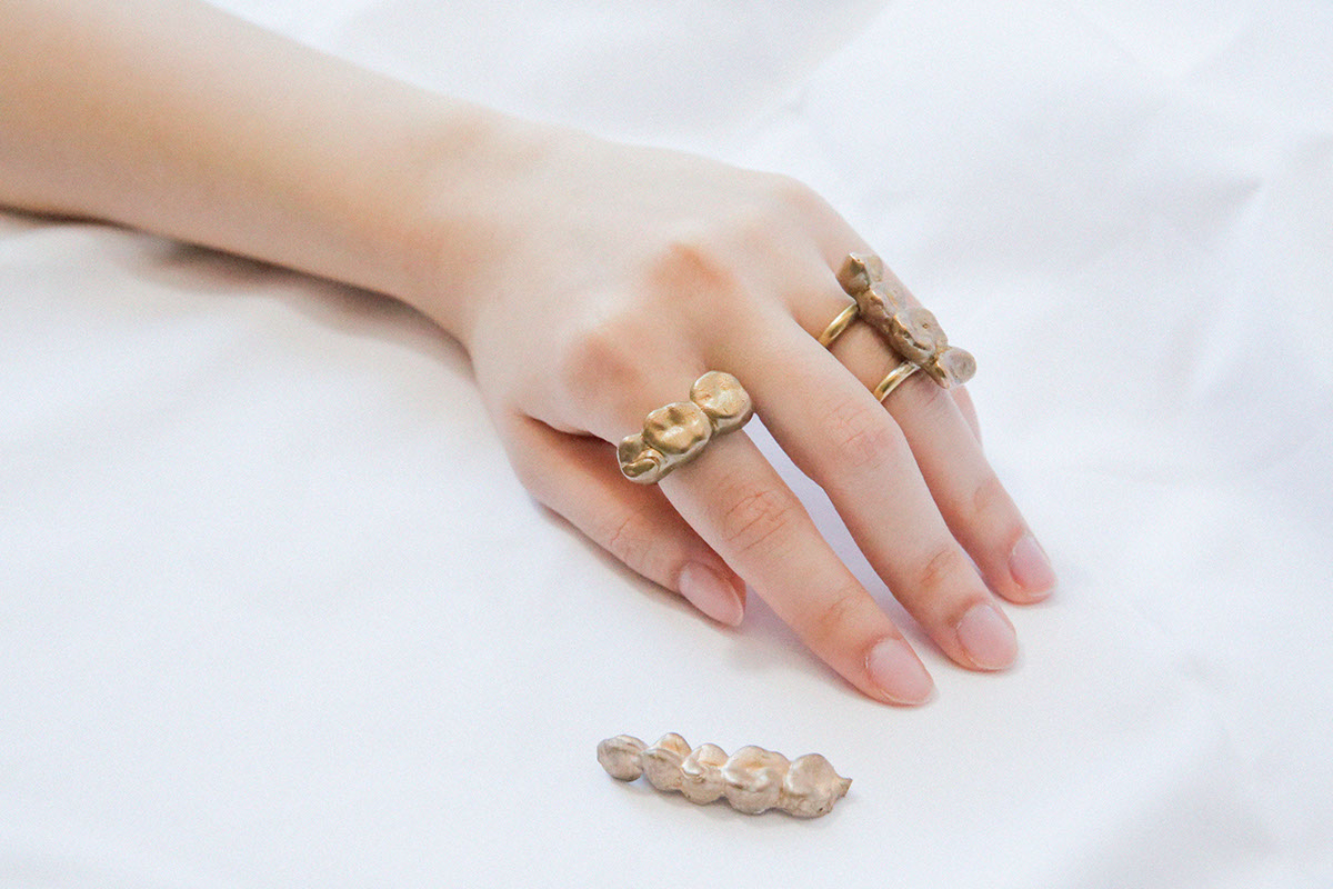 teeth ring casting bronze jewelry