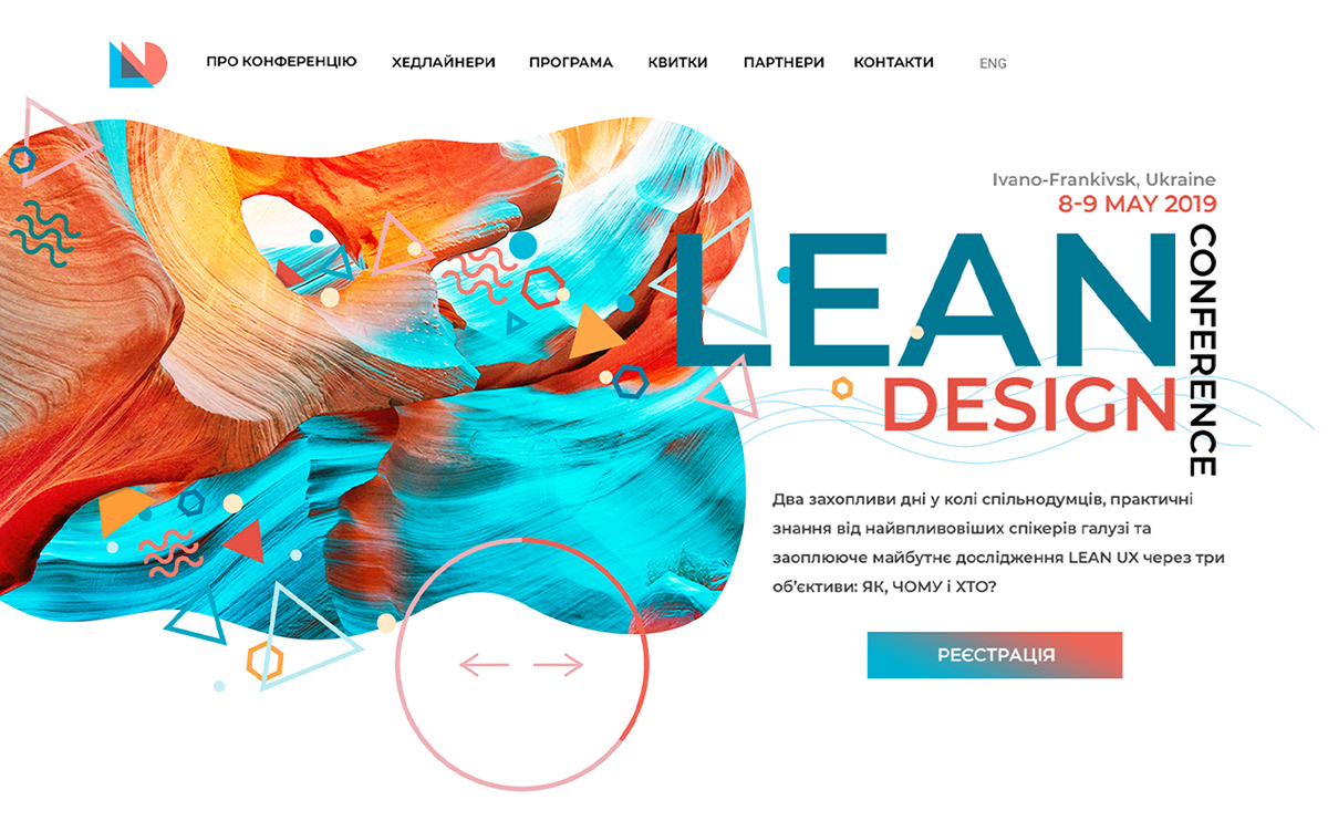 2020 Trend Creative Design design conference landing page orange turquoise ui design ui ux UX design Web Design  Website Concept
