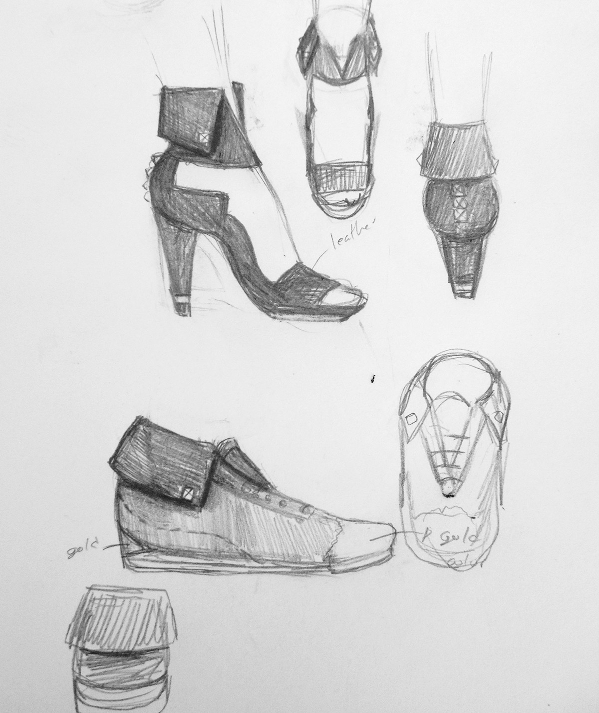 shoes design Flats pumps leather black studs product diseño moda sketch elegant grunge monterrey mexico