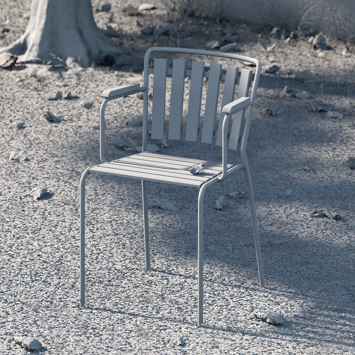 Embru haefeli chair metal tube tubular Outdoor swiss design vintage