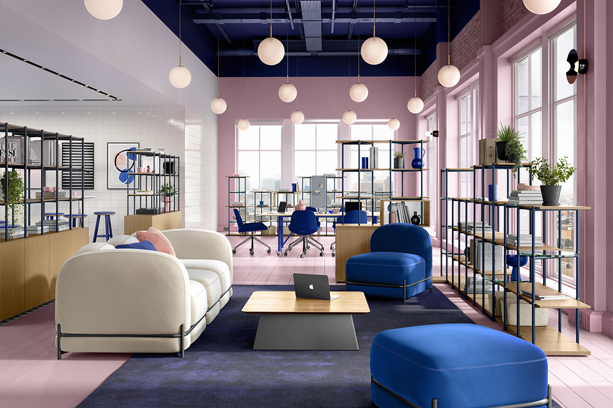 3D 3dsmax CGI corona renderer furniture design  interior design  interior planning Office rendering Shelving