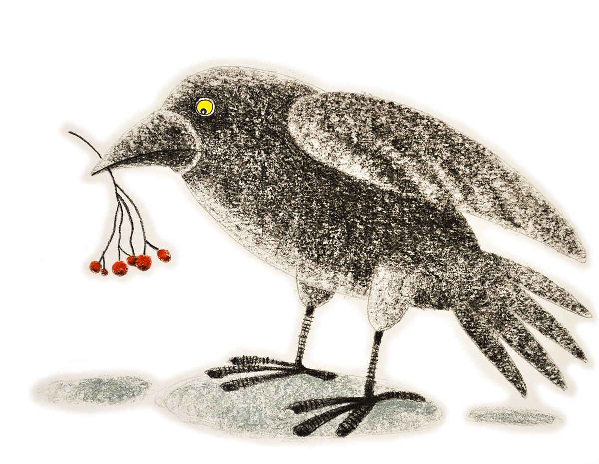 fairy tale winter friendship children's book crow jam Rowan elf Magic   help