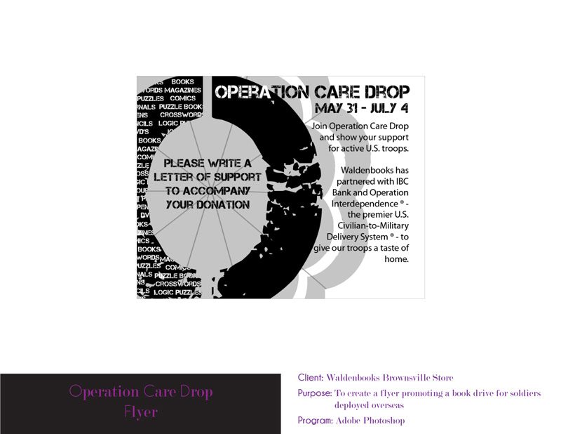 Operation Care Drop Face painting logos Business Cards apples Direct Mail Campaign flyers invitations