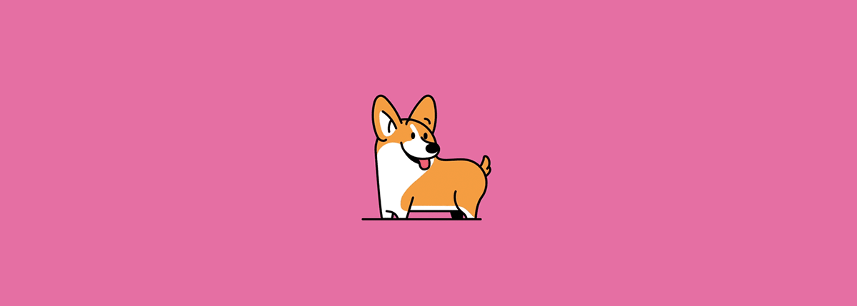 Amazon Corgi dog animal funny gif Emoji stickers animation  ILLUSTRATION 