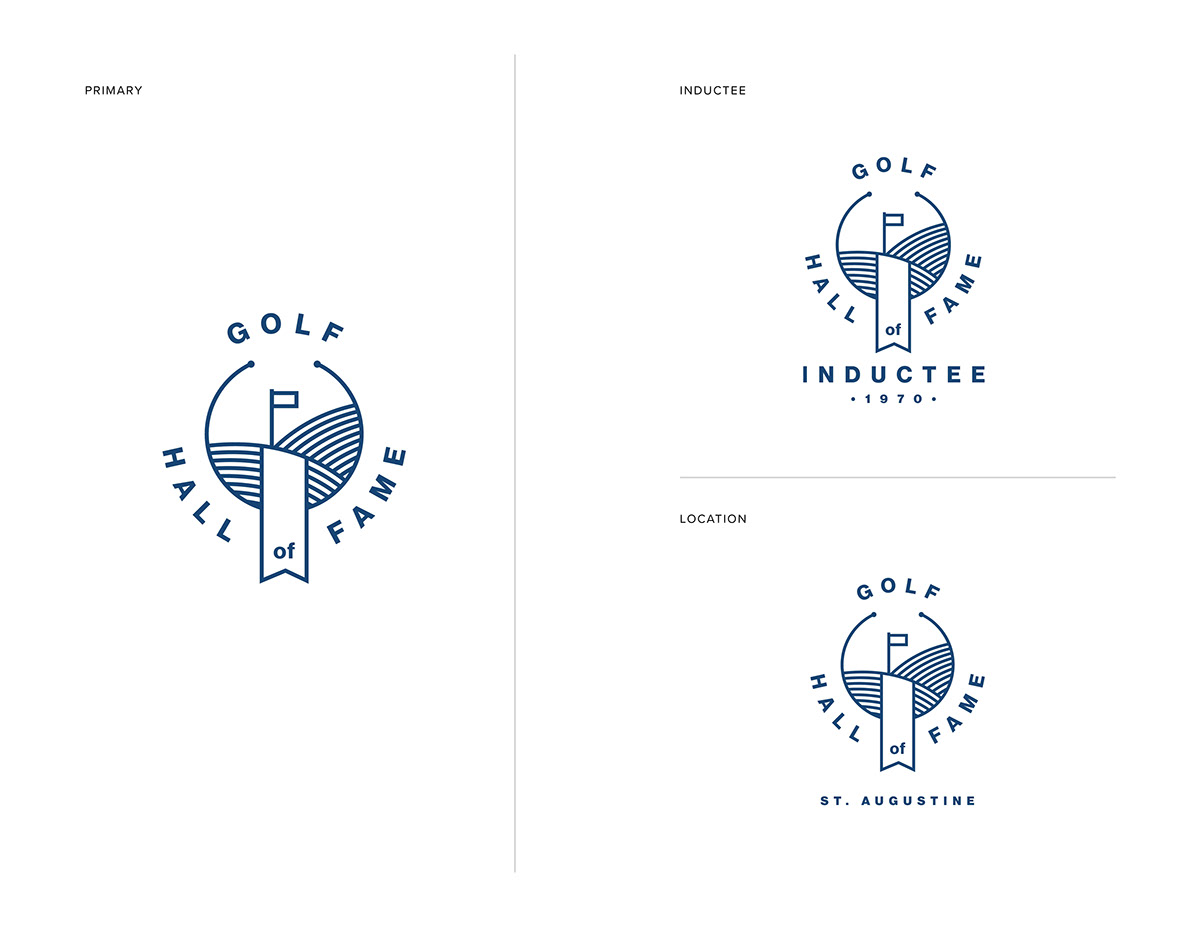 brand Brand Design brand identity golf Hall of Fame Logo Design Rebrand rebranding sports visual identity