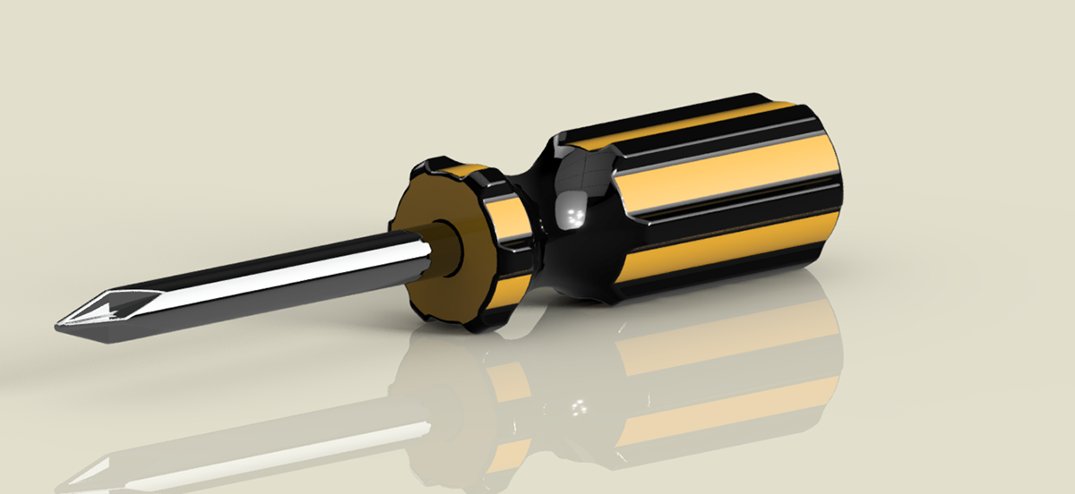 3D screwdriver fusion 360