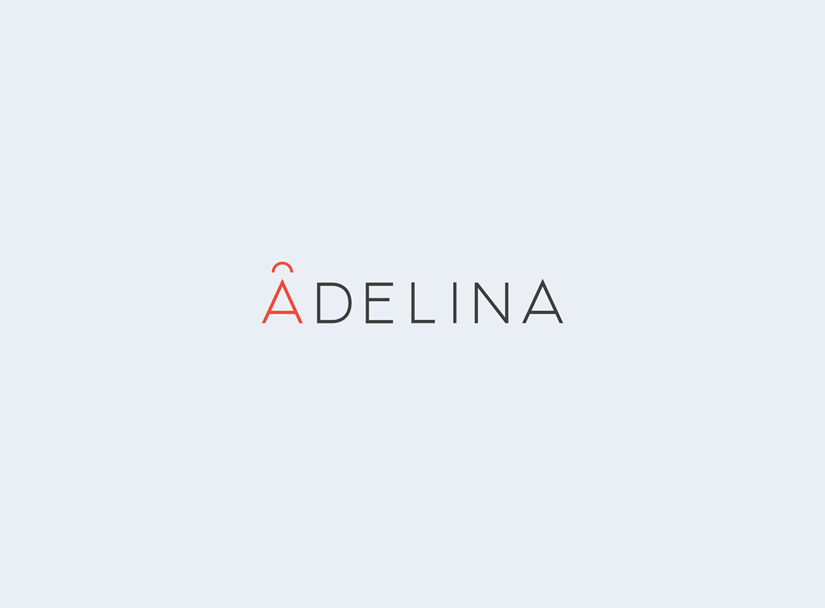 Logotype branding  red adelina pattern