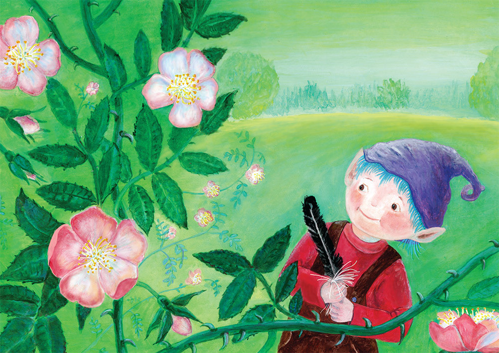 august dwarf garden secret garden Julia Doria ILLUSTRATION  Picture book white rabbit Magical kidlitart
