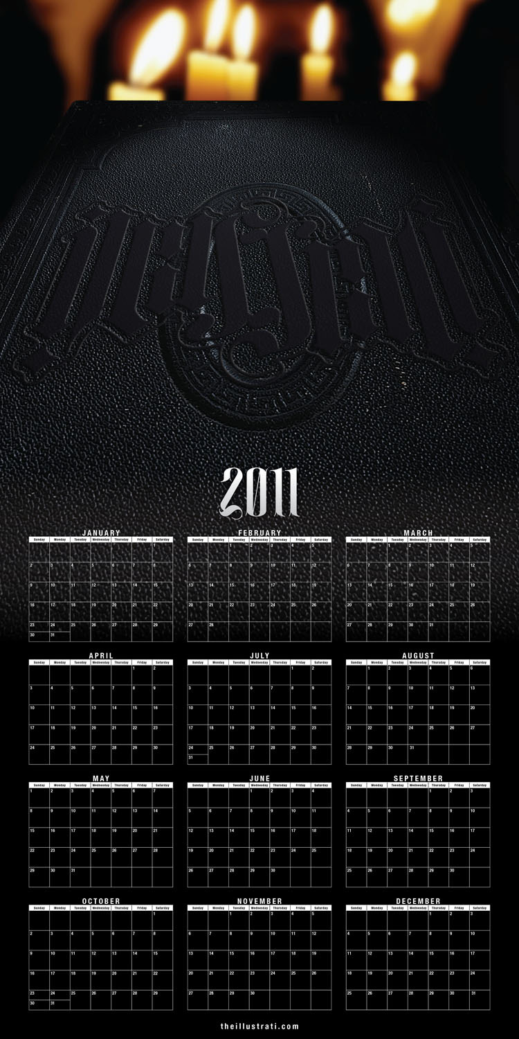 the illustrati 2011 calendar poster