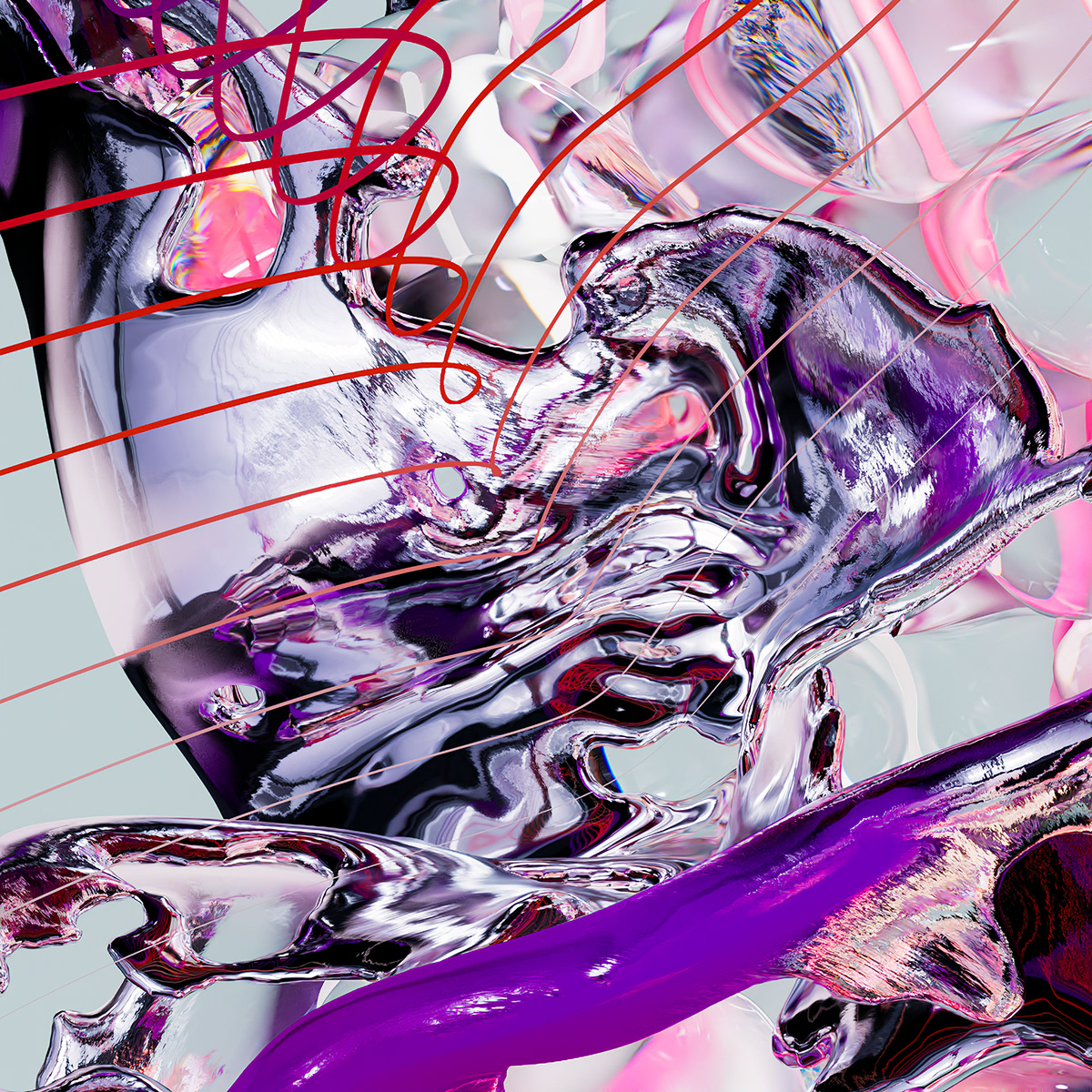houdini redshift 3D simulation Liquid metal vellum abstract art direction  experimental