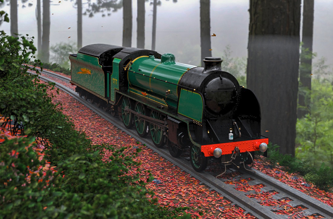 3DArtist 3dmodeler 3dsmaxvray CGI exterior locomotive railway Render train visualization