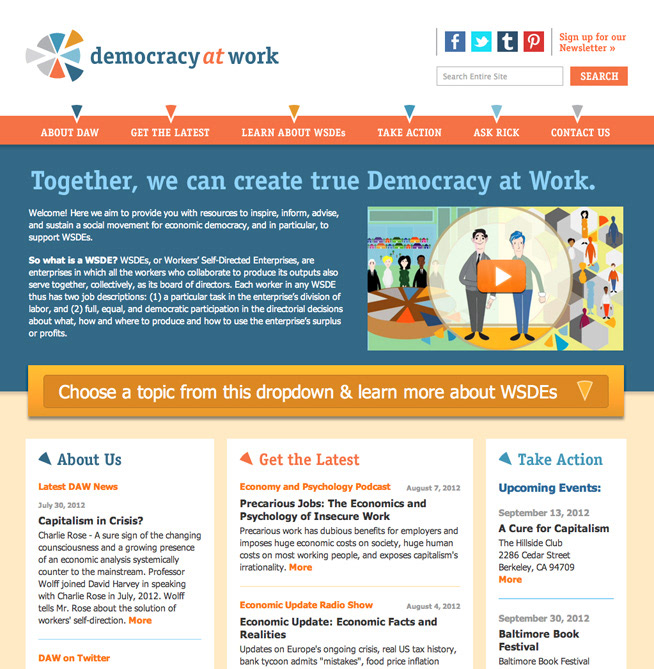 Democracy at Work  web design branding 