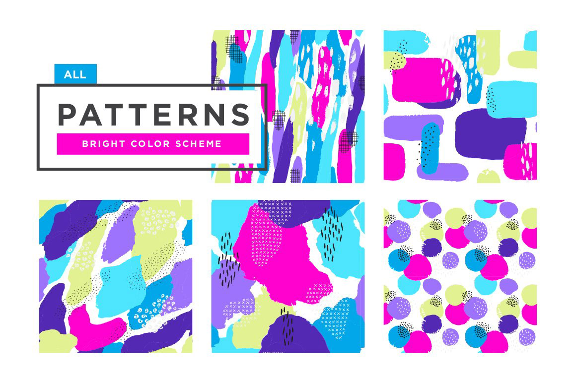 abstract color pattern Patterns vector seamless tileable bright bold pastel