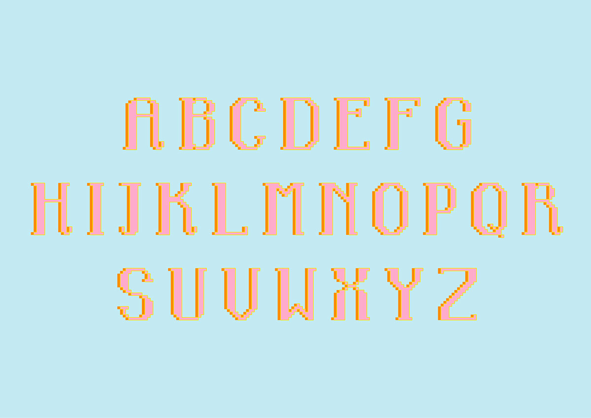 Typeface bitmap font typography  