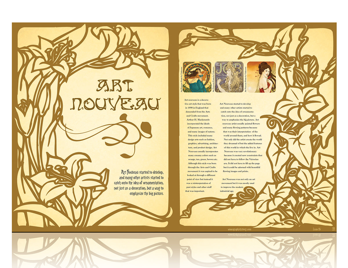 art nouveau magazine spread magazine four pages natural Nature