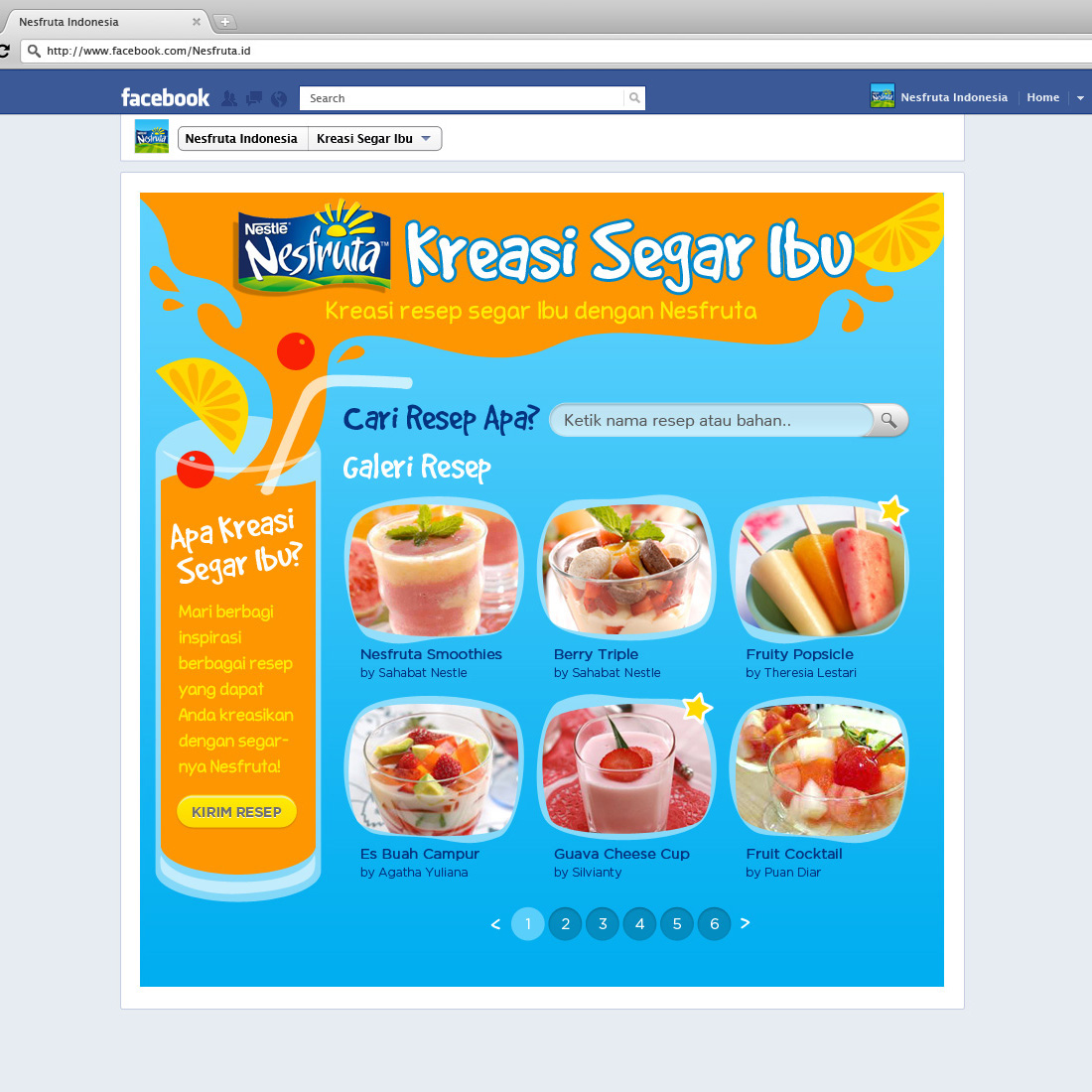mom & kids beverages juice recipe craft picnic application social media facebook aplication mother children nestle colorfull