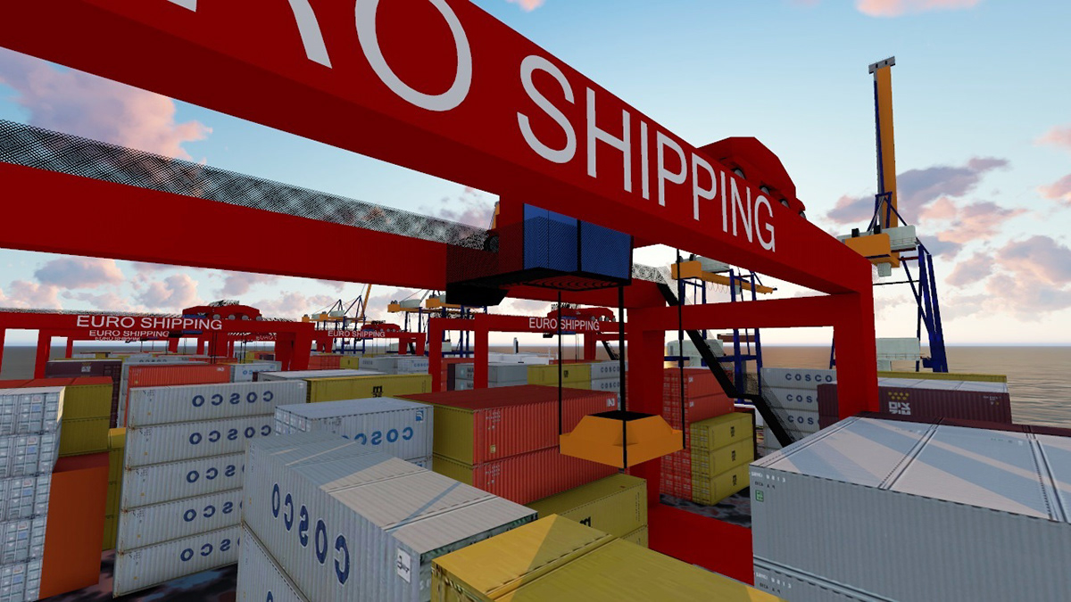 3dmodel container Container ship Cosco Ecommerce harbour Logistics maersk line ship shipping