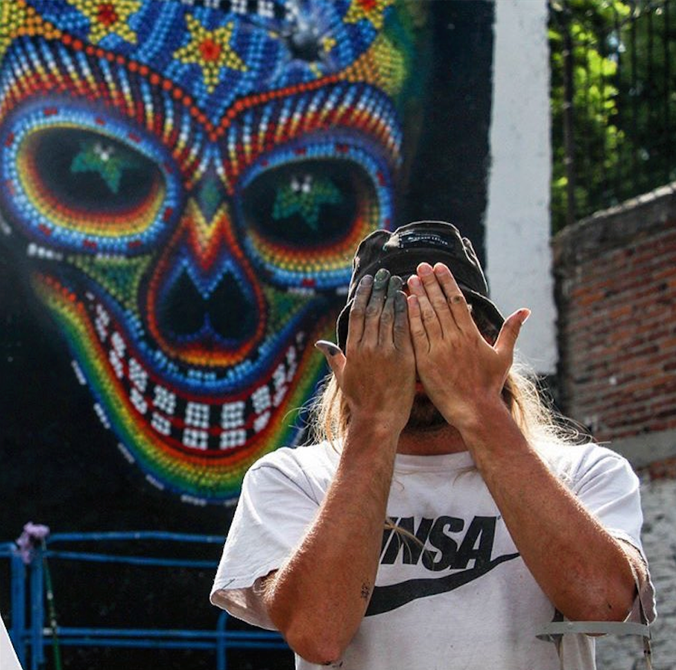 Mural mexico city mexico skull movement