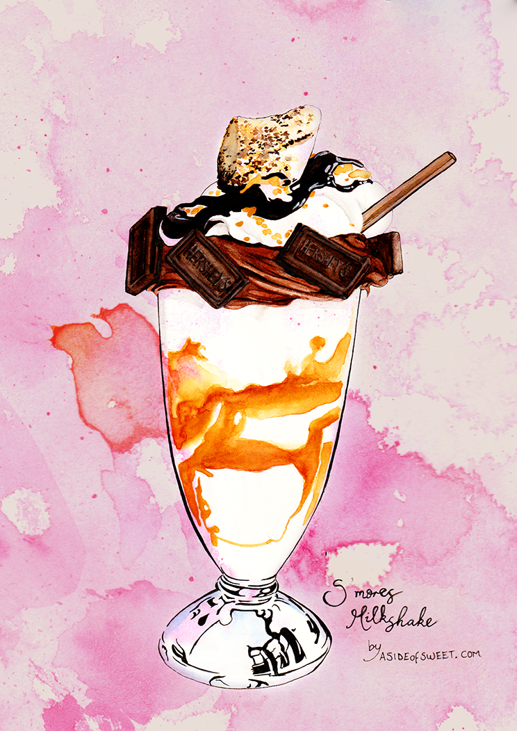 milkshake food illustration chocolate