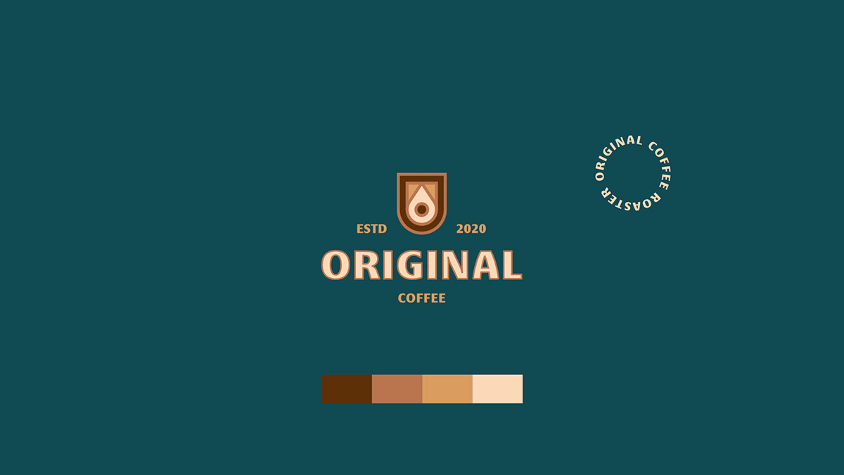 Coffee brand cafe Packaging Roaster visual identity logo cafeteria Kraft coffee shop