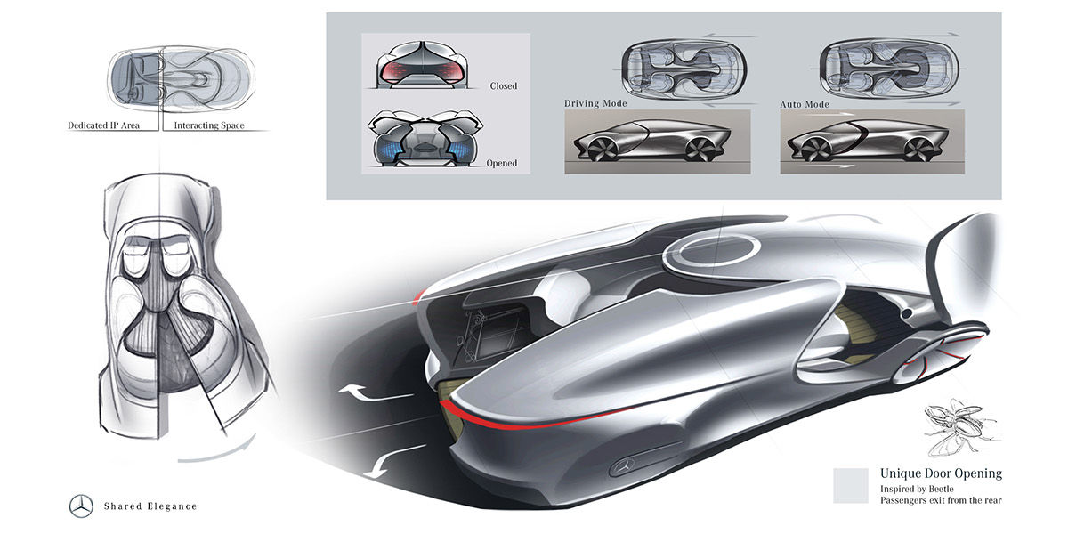 mercedes Benz automotive   Interior car concept passenger Vehicle