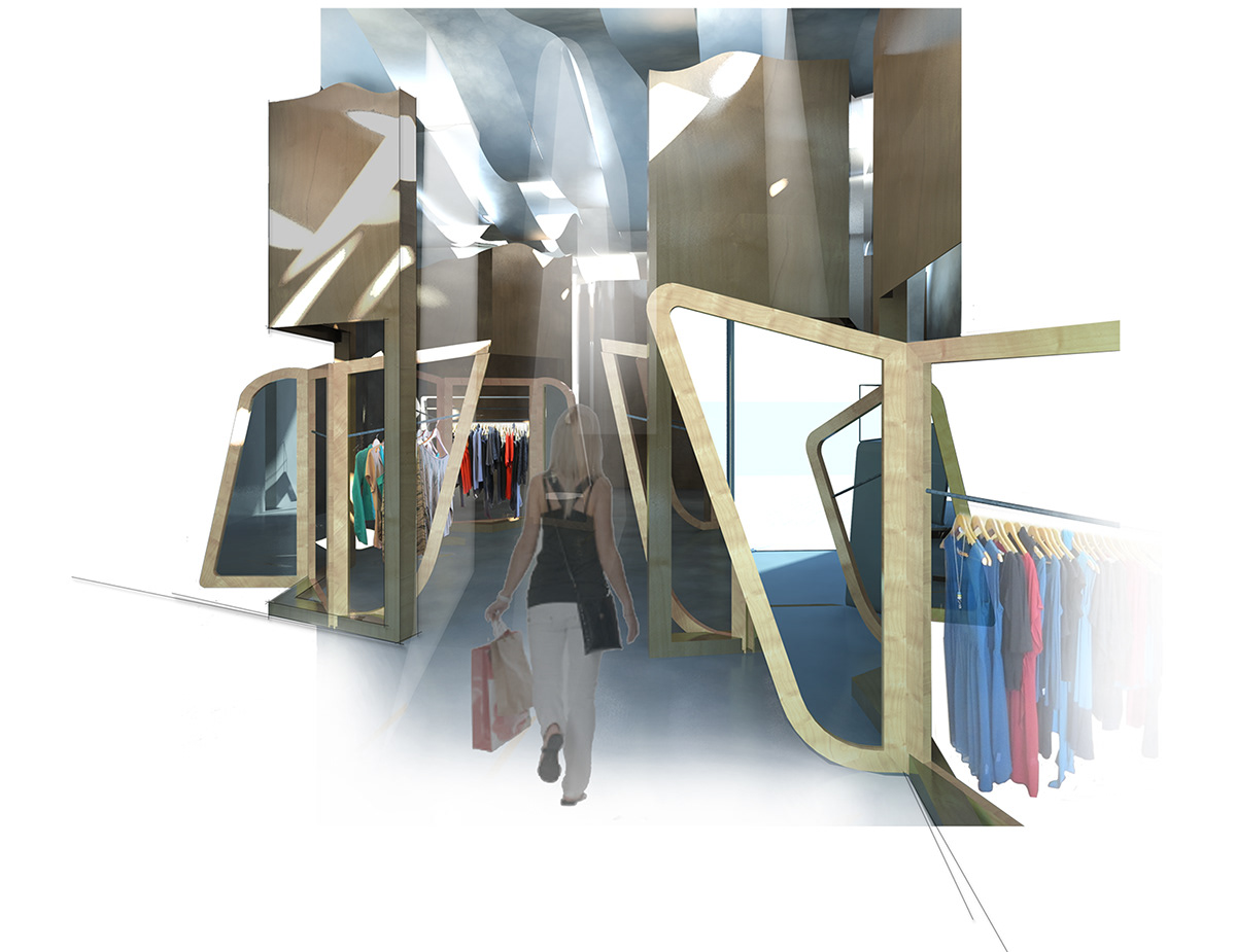 Retail Interior Architecture digital modelling