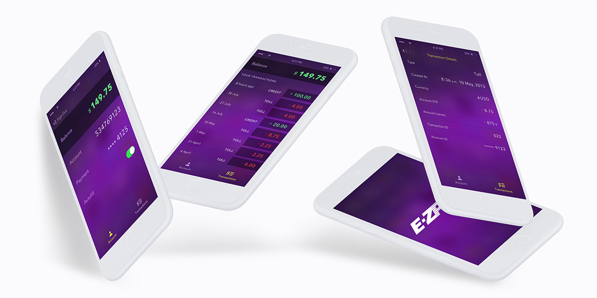 ezpass mobile ios app design Adobe Portfolio