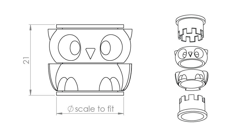 monash university 3d print ring owl fidget