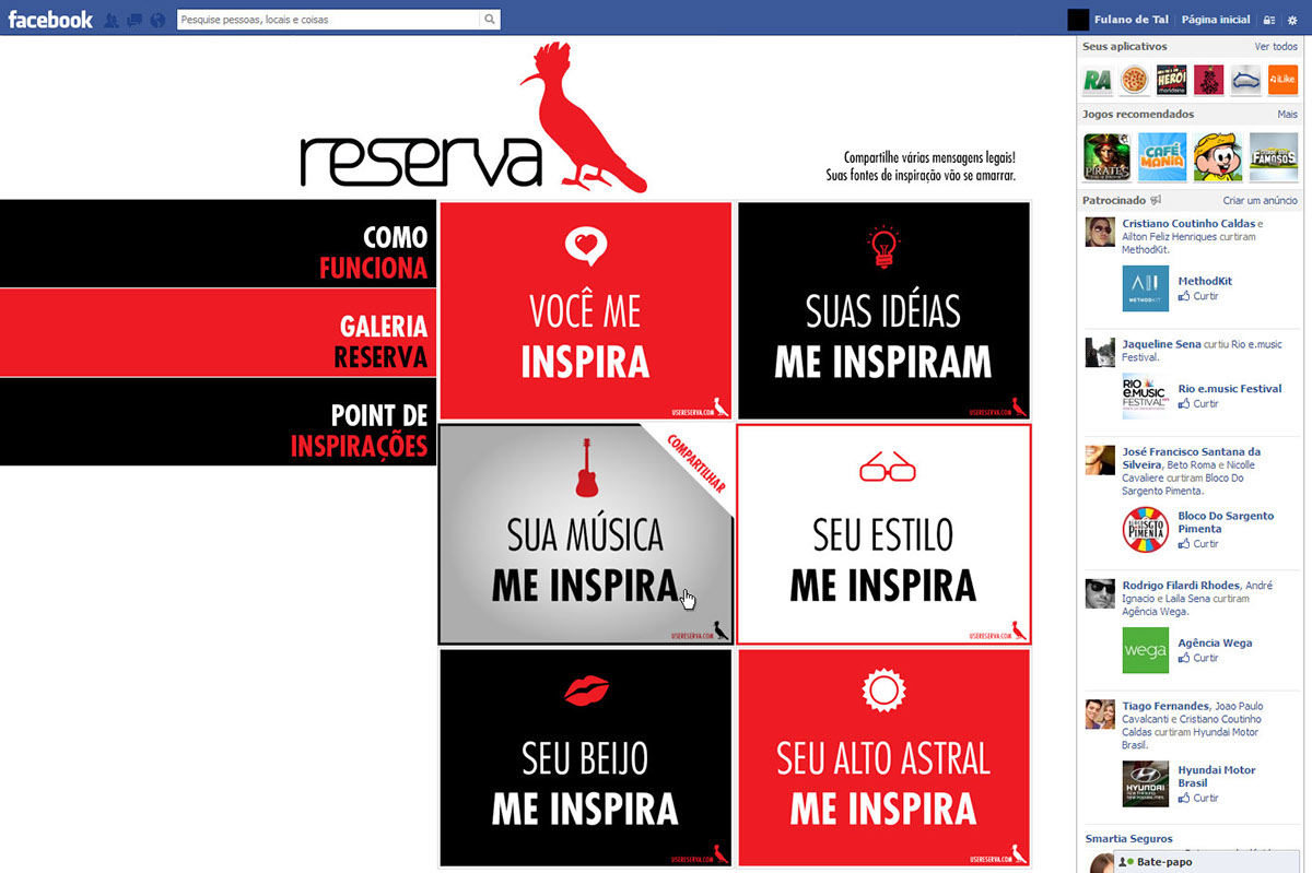 reserva design campanha Redação online digital api aplicativo app criação facebook Internet publicidade Webdesign webwriting