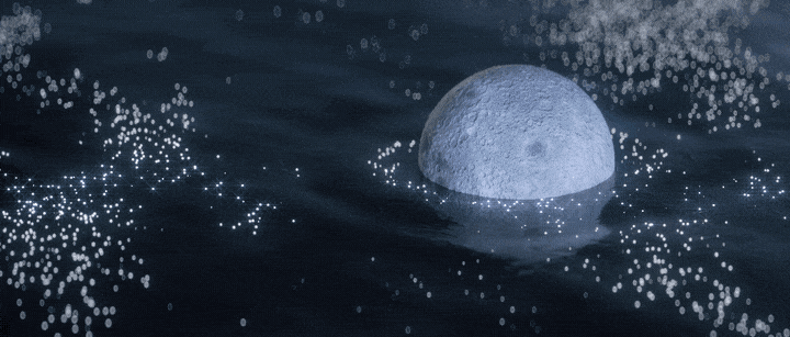 3d art animation  CG moon motion design sea stars