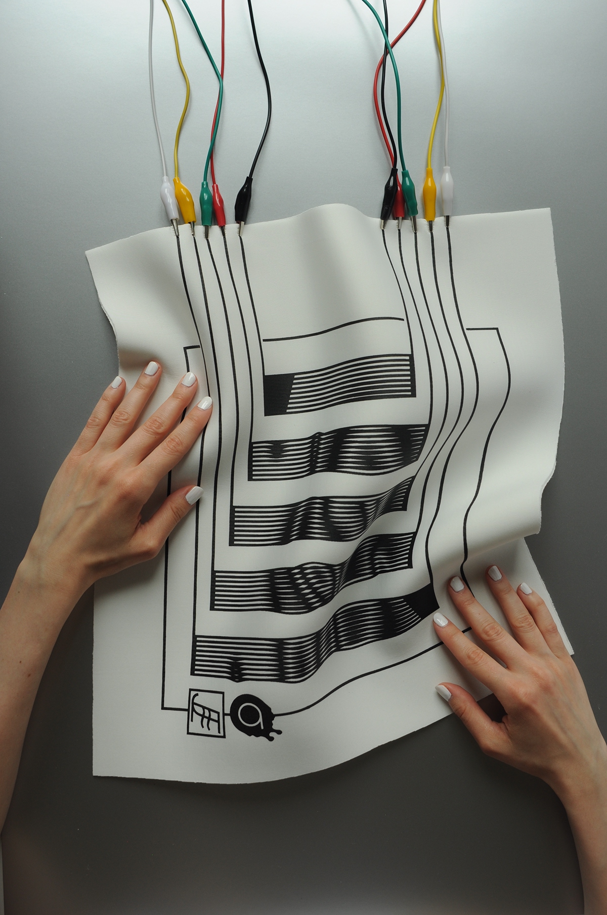 textile Screenprinting sound touch interaction music Technology digital craft multisensory
