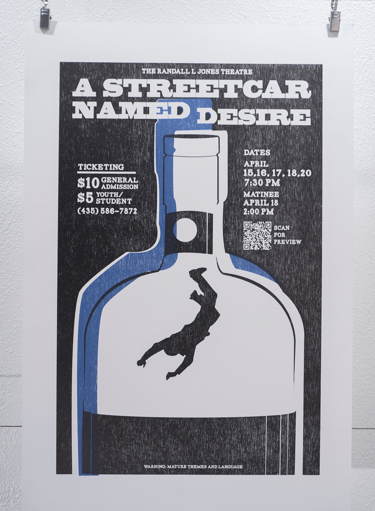letterpress lasercutter americana Americana Poster a streetcar named desire