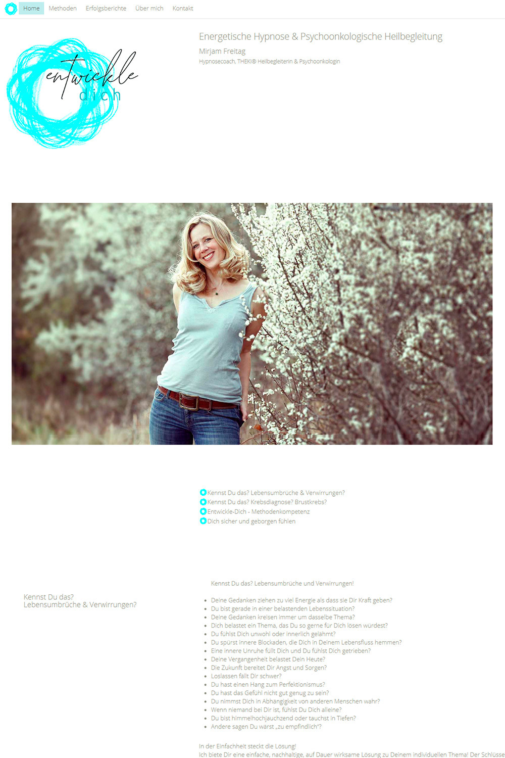 Leichtigkeit portrait Webdesign Website