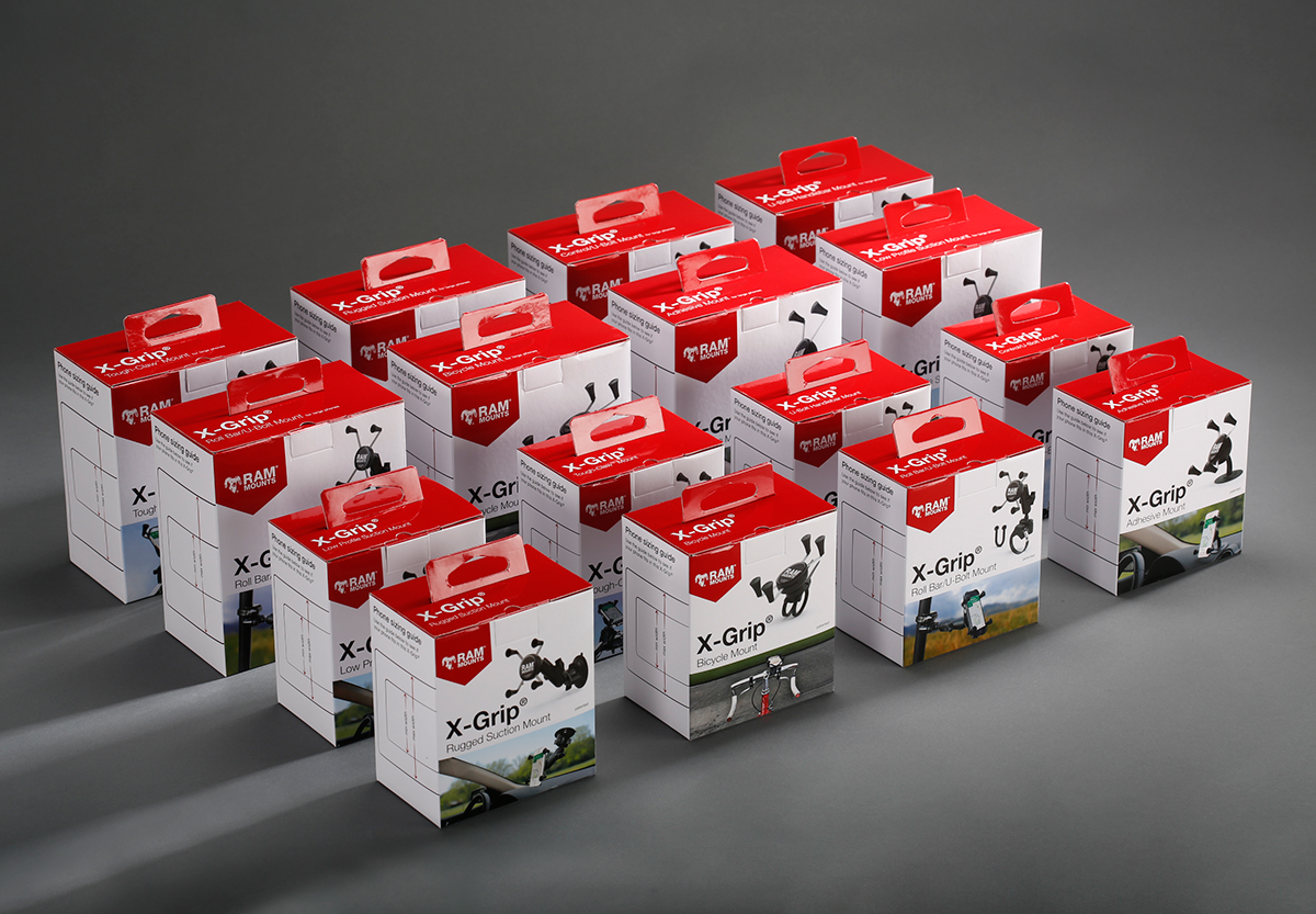 X-Grip Ram Mounts Packaging product packaging retail packaging