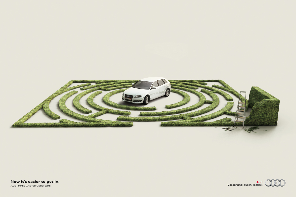 Audi DDB mattia montanari print Labirinto labyrinth maze siepe hedge usato Auto car
