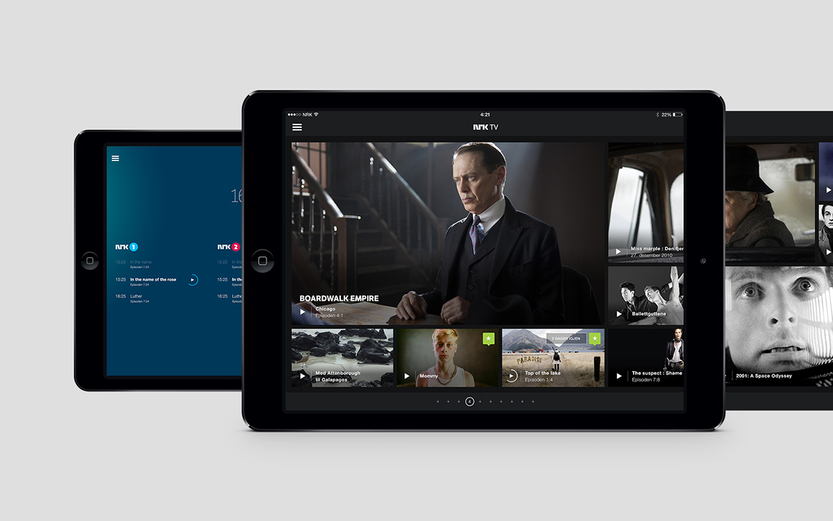 iPad iphone app tv nrk oslo design