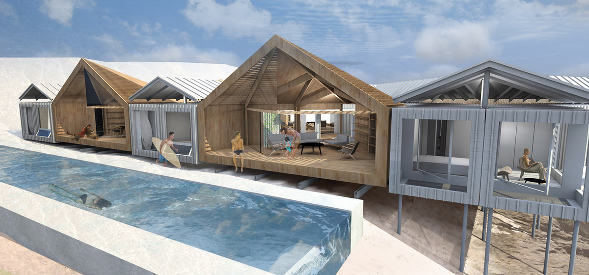 archtiecture Competition cargo container Beach house Bondi