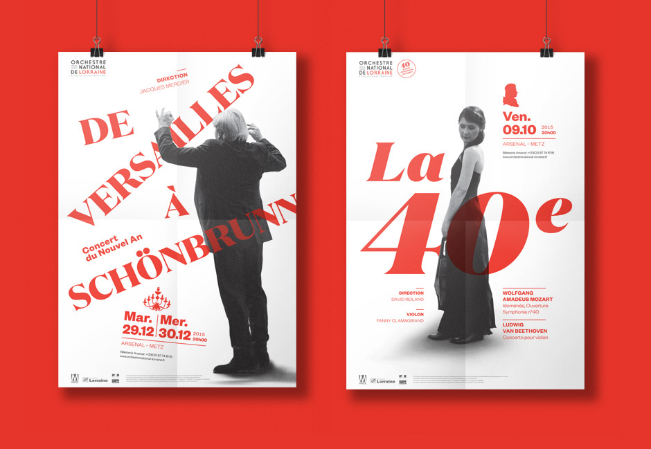 Musique rouge orchestre orchestra Typeface brochure artistic season cultural identity classical music musique classique greyscale photography music poster identité culturelle orchestre national Layout