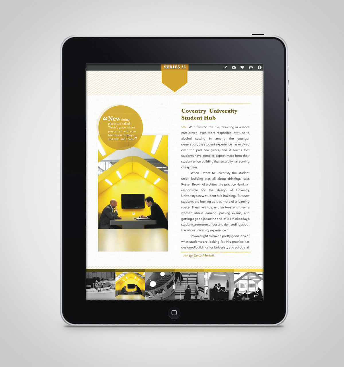 Website  ipad Magazine design