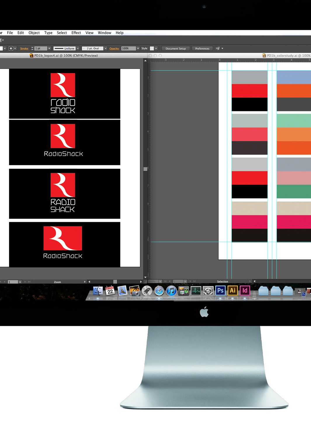 Adobe Portfolio Radio Shack  electronics Retail black and red  design  typography identity