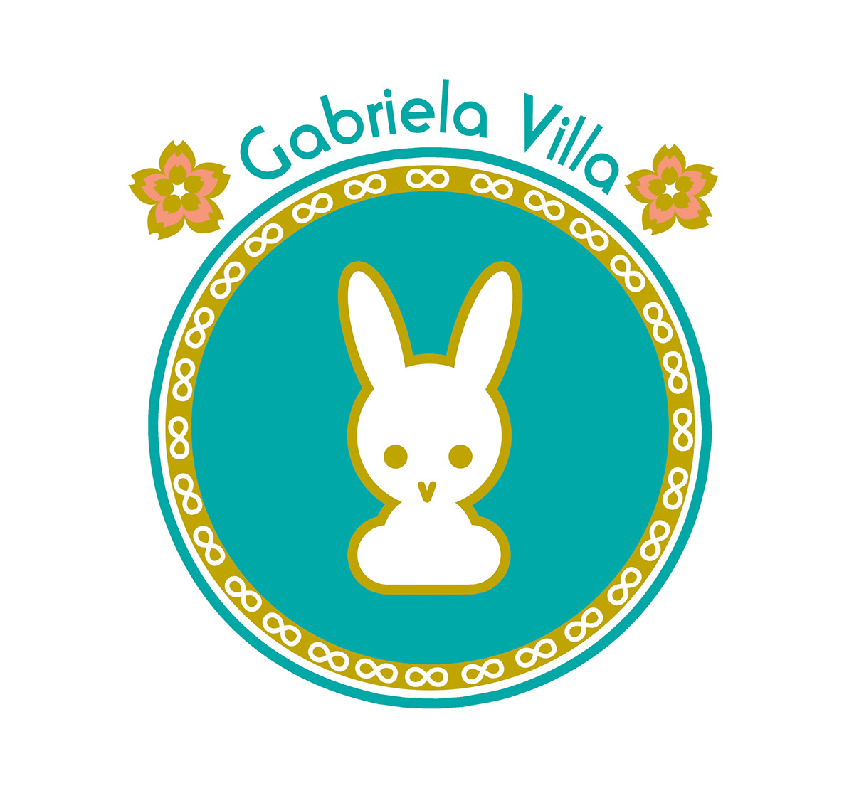 modo 3d logo bunny logo gold design
