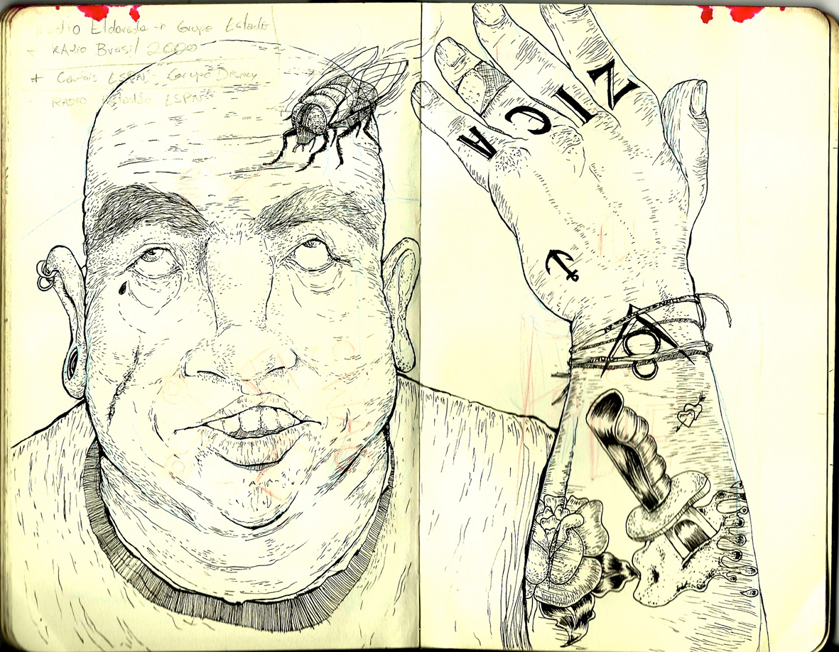 ilustras Ilustração sketchbook Opala rat fink Doors grafite traço rabisco