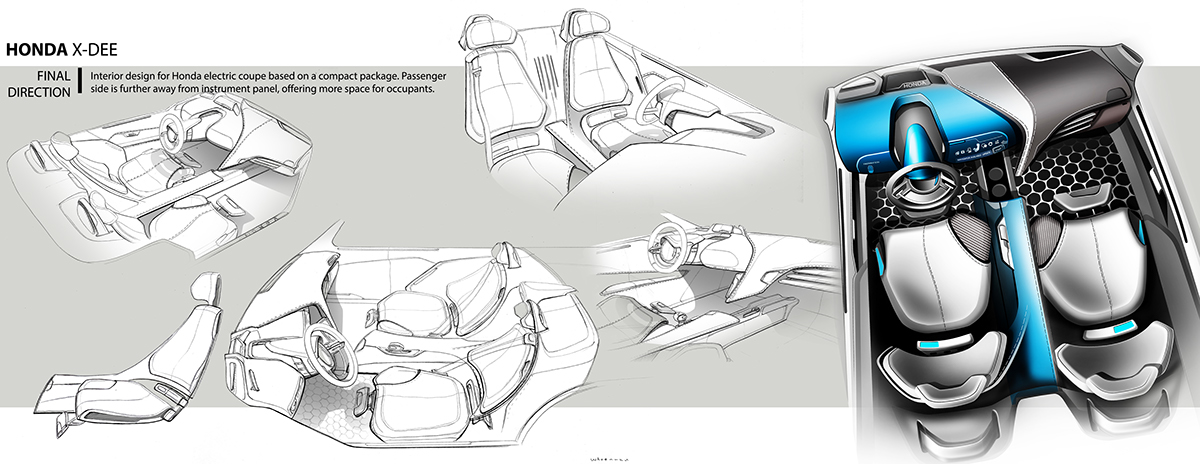 sketching rendering Automotive interior brand strategy creative futuristic