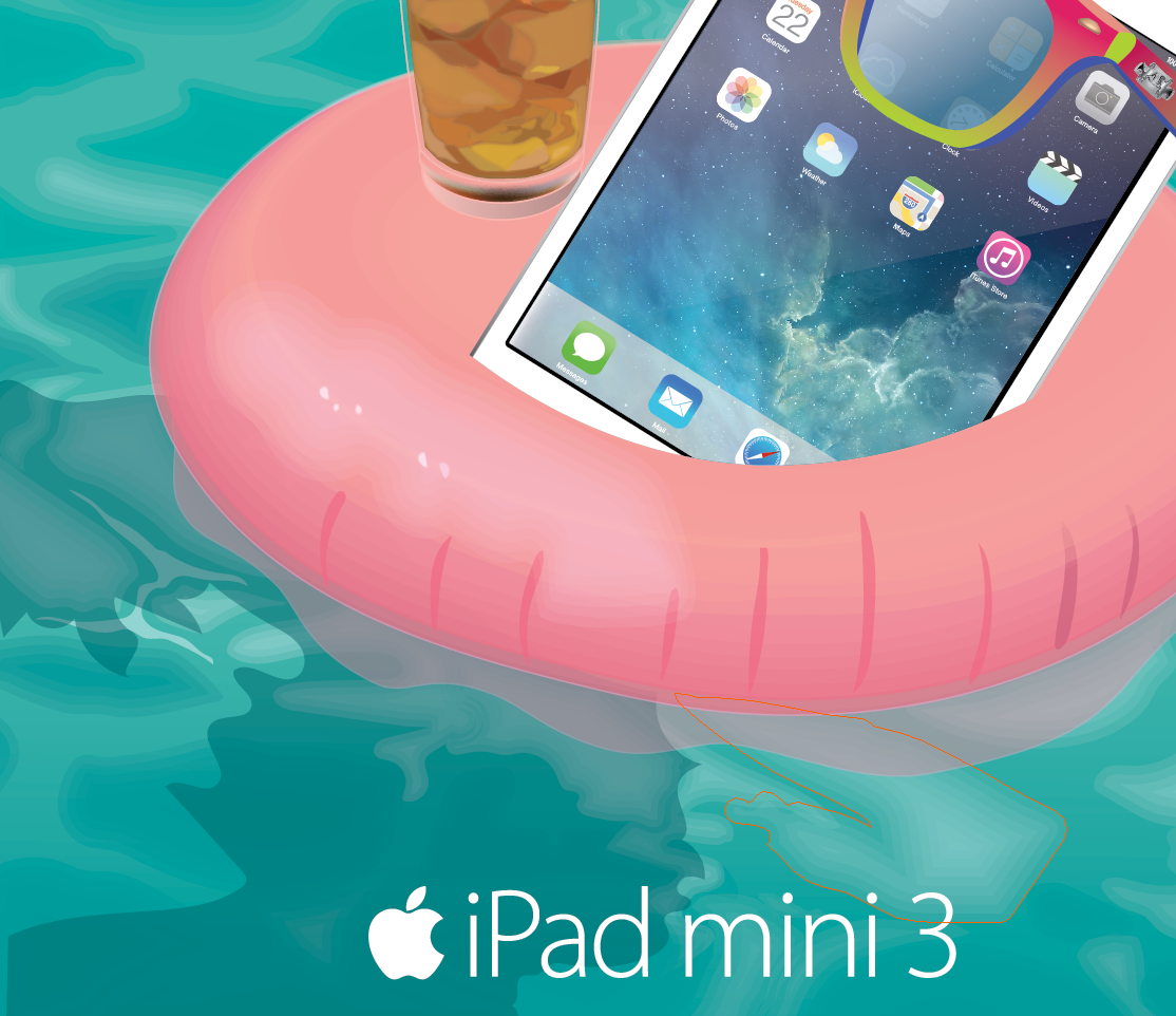 iPad iPad Mini poster ad water vacation