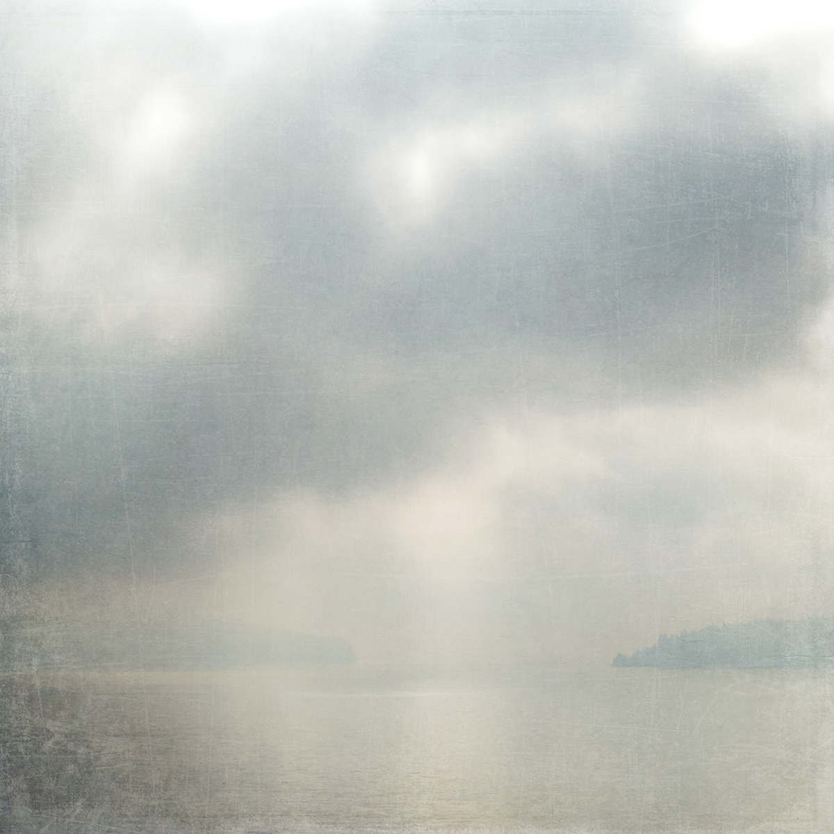 seascape misty cloudy atmospheric Puget Sound Colvos Passage Sally Banfill textured photos