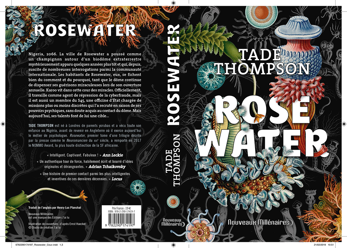 book cover book cover Book Cover Design design editorial design  sci-fi tade thompson rosewater