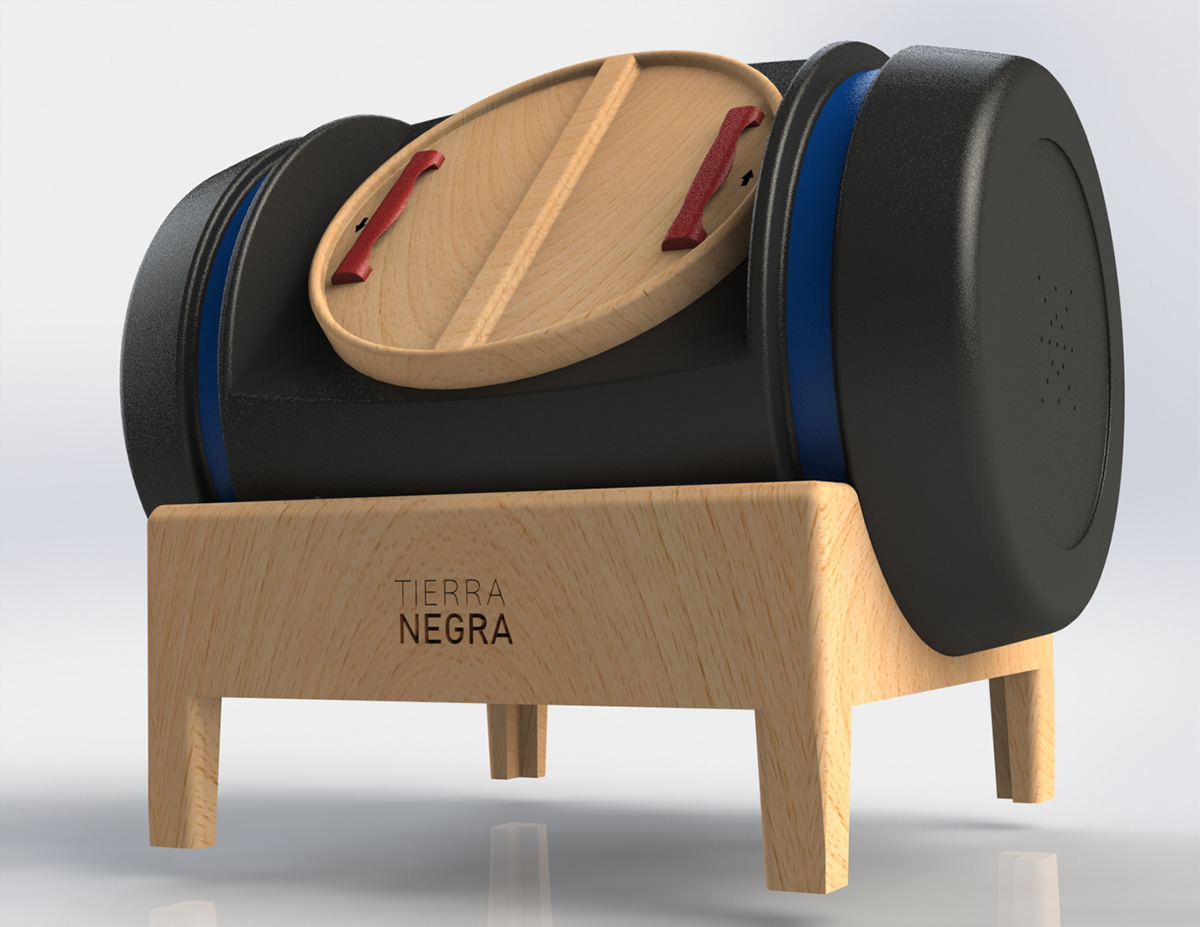 Compostera diseño industrial escuela montessori modelado 3d montessori Renders 3D Tierra Negra