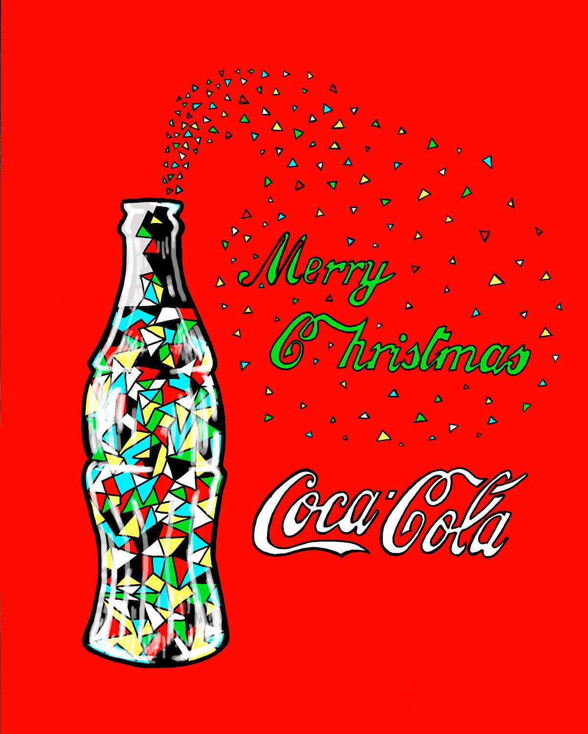 advertisingillustration advertisingillustrator christmas card christmas design Coca Cola Coca-Cola magazineillustration outdoor advertising ricardofort WPP